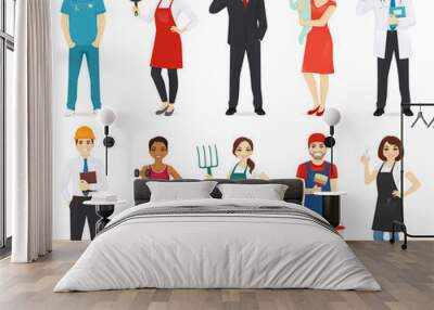 People different profession collection set isolated vector illustration Wall mural