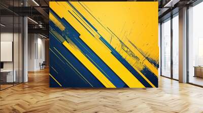 Light blue, yellow texture with colored lines. text place Wall mural