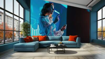 The woman giving presentation Wall mural