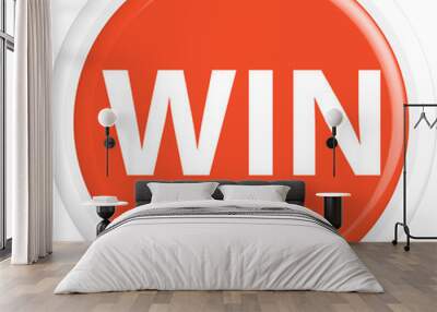 Button win Wall mural