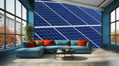 Panorama Solar Panels background for solar energy concept images. Wall mural