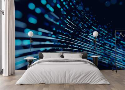 Fantasy abstract technology and engineering background with original organic motion Wall mural