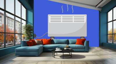 Convector, heater, illustration, vector, cartoon Wall mural