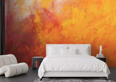 Design art background with a richly textured oil pastel composition, warm colors and bold strokes creating a sense of depth Wall mural