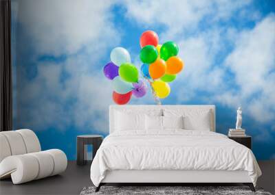 Balloons in the sky Wall mural