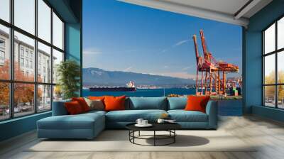 harbor cranes Wall mural