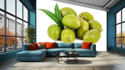 green olives with leaves Wall mural