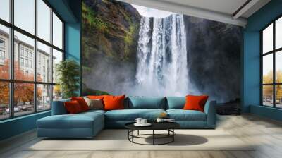 skogafoss waterfall in Iceland Wall mural