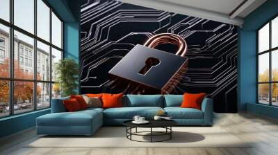 Digital Security Concept Wall mural