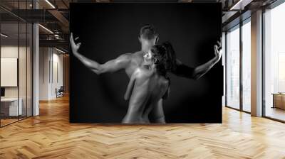 Stripped couple Wall mural