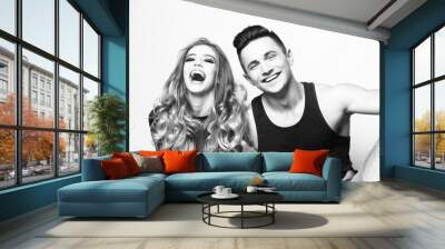 stylish young couple Wall mural