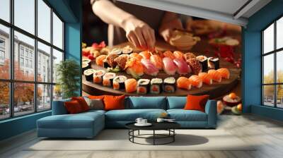 sushi set Wall mural