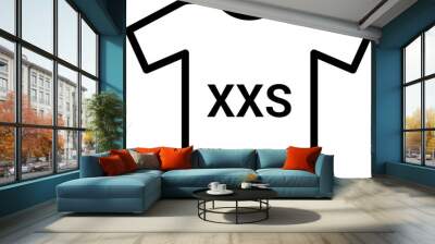 Symbols of clothing size icon Wall mural