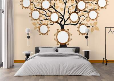 Vector illustration family tree Wall mural