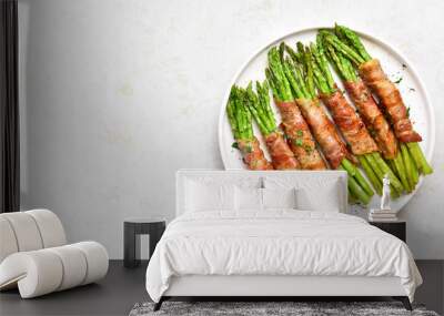 Bacon wrapped asparagus Wall mural