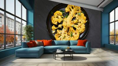 Baked cauliflower steak Wall mural