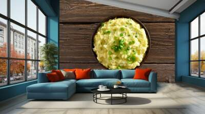 Mashed potatoes with green onion Wall mural