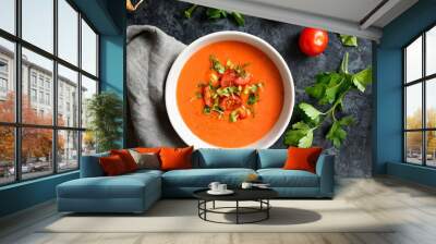 Tomato Gazpacho soup Wall mural