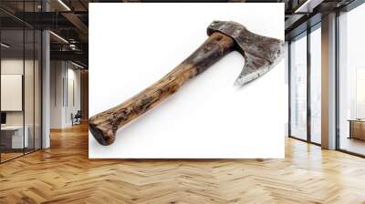 Axe isolated on white background Wall mural