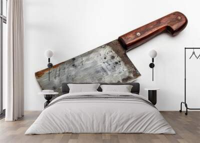 Cleaver on white background Wall mural