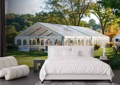 Event tent for wedding celebration banquet reception Wall mural