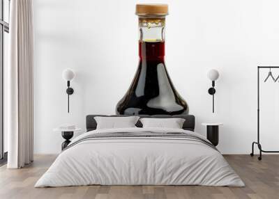 Soy sauce bottle on white background with clipping path Wall mural