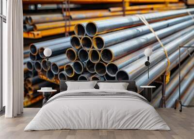 Steel pipes for industrial use product of engineering construction Wall mural