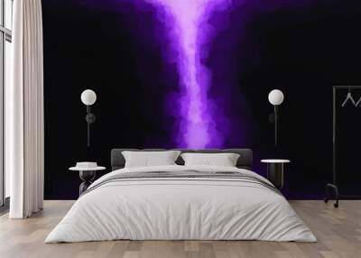 colorful purple smoke divide black abstract background watercolor vector Wall mural