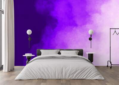 purple gradient smoke in dark purple cloud watercolor abstract background vector Wall mural