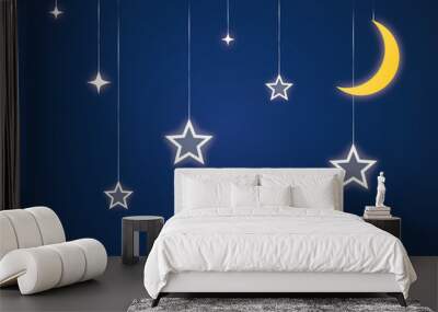 Star and moon toys Wall mural