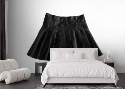 Black skirt isolated on white background, Female short black skirt Wall mural