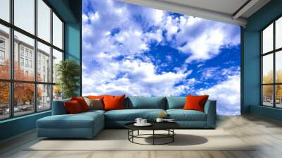 Blue Sky with Cloud Background Wall mural