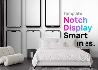 Notch Display Smartphones Template Wall mural