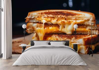 Close up grilled cheese sandwich Wall mural