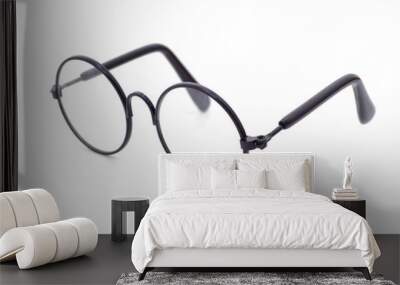 Round black glasses. Wall mural