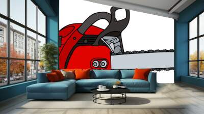 chain saw Wall mural