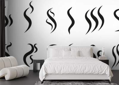 Aromas vaporize icons. Smells vector line icon set, hot aroma, stink or cooking steam symbols, smelling or vapor, smoking or odors signs Wall mural