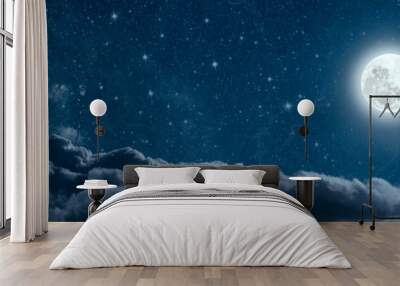 The star shines on the Christmas Eve of Jesus Christ. Wall mural