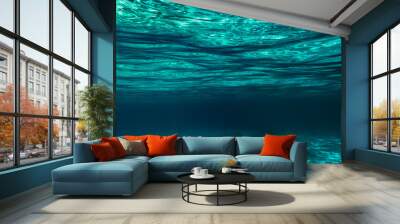 Underwater coral reef on the red sea Wall mural