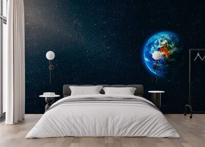 View of the earth from the moon. Elements of this image furnished by NASA Wall mural