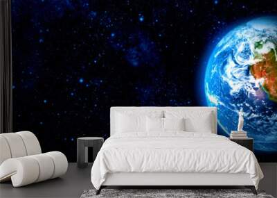 View of the earth from the moon. Wall mural