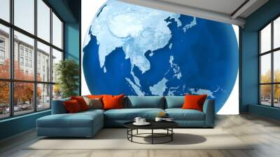 blue earth asia and australia Wall mural