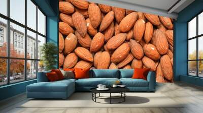 Almonds as food background Wall mural