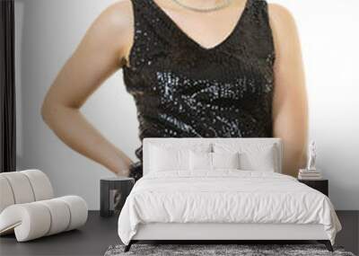 Party girl wearing dress with sequins Wall mural