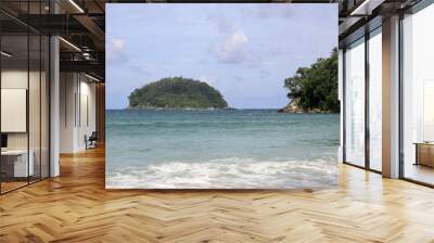 Kata beach and Koh Pu island know also as Crab Island, Phuket, Thailand Wall mural