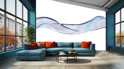 Abstract colorful gradient wave 3d rendering, chromatic dispersion and thin film spectral effect Wall mural