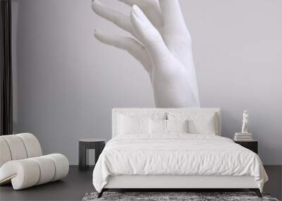 Beautiful female abstract white hand relaxed gesture, mannequin painted 3d rendering elegant hand. Wall mural