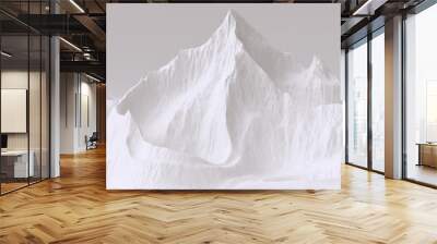 Mountains landscape, 3d rendering white abstract cliff Wall mural