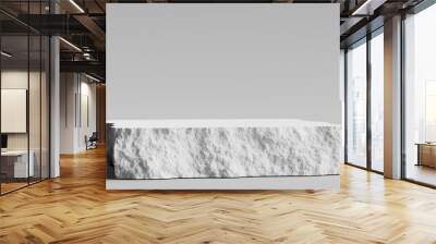 White stone rough plate object display podium. 3d rendering Wall mural