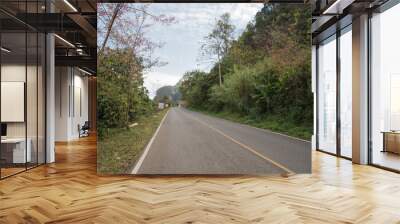 asphalt road to chiangmai thailand Wall mural